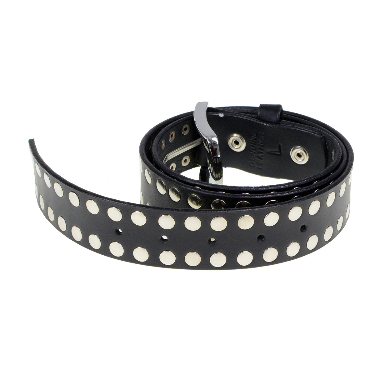 Milwaukee Leather Men's Black Studded Leather Belt, MP7100