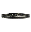 Milwaukee Leather Men's Black Studded Leather Belt, MP7100