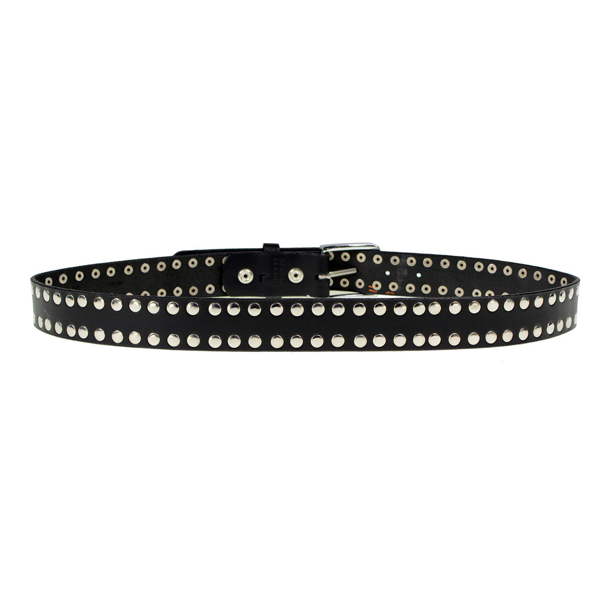 Milwaukee Leather Men's Black Studded Leather Belt, MP7100