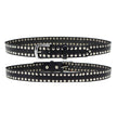Milwaukee Leather Men's Black Studded Leather Belt, MP7100