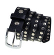 Milwaukee Leather Men's Black Studded Leather Belt, MP7100