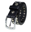 Milwaukee Leather Men's Black Studded Leather Belt, MP7100