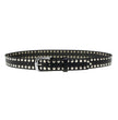 Milwaukee Leather Men's Black Studded Leather Belt, MP7100