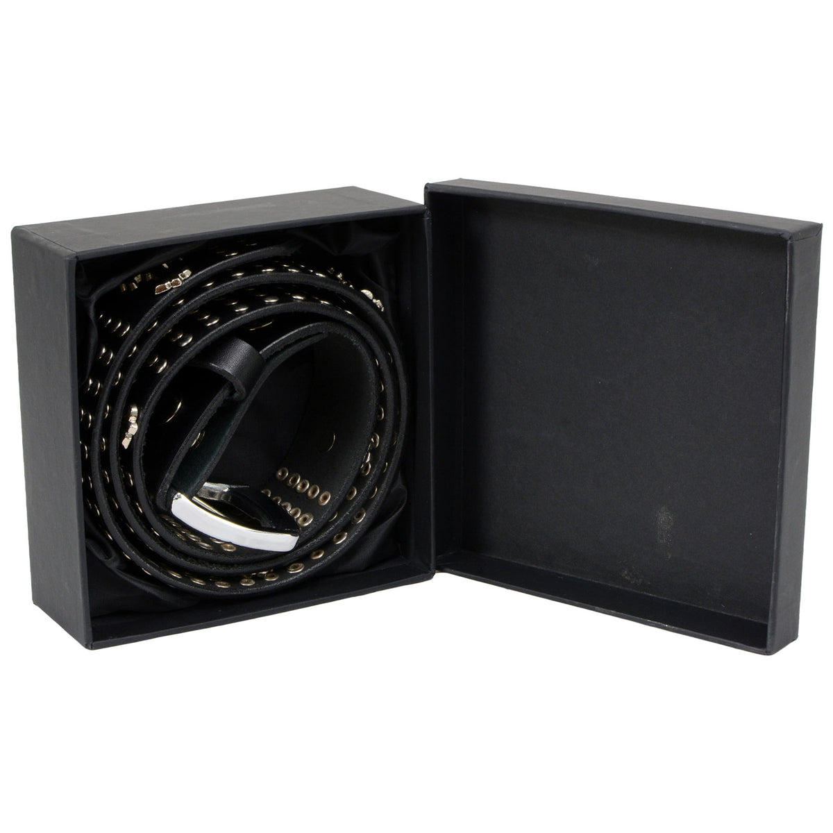 Milwaukee Leather Men's Black Cross Stud Leather Belt, MP7101