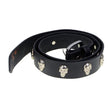 Milwaukee Leather Men's Black Skull Heads Leather Belt, MP7102