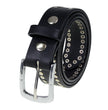 Milwaukee Leather Men's Black Studded Leather Belt, MP7104