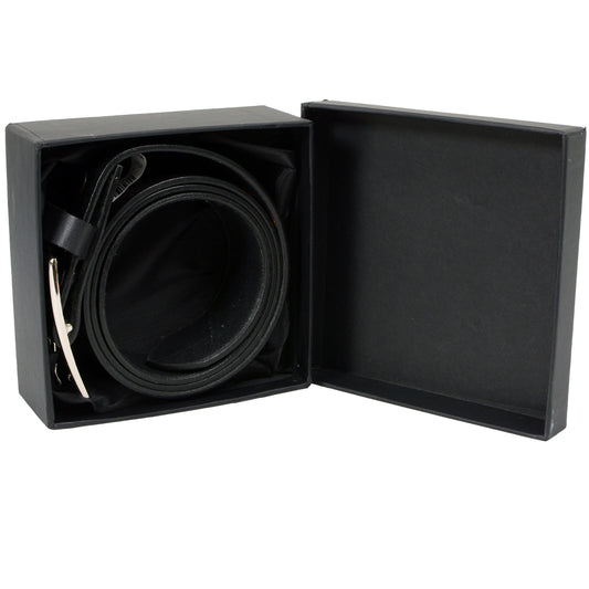 Milwaukee Leather Men's Black Embossed Leather Belt, MP7105