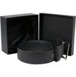 Milwaukee Leather Men's Black Embossed Leather Belt, MP7105