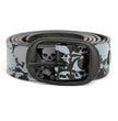 Milwaukee Leather Men's Black Grey Skull Leather Belt, MP7106
