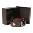 Milwaukee Leather Men's Brown Buffalo Coin Leather Belt, MP7107