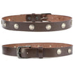 Milwaukee Leather Men's Brown Buffalo Coin Leather Belt, MP7107