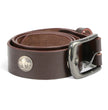 Milwaukee Leather Men's Brown Buffalo Coin Leather Belt, MP7107