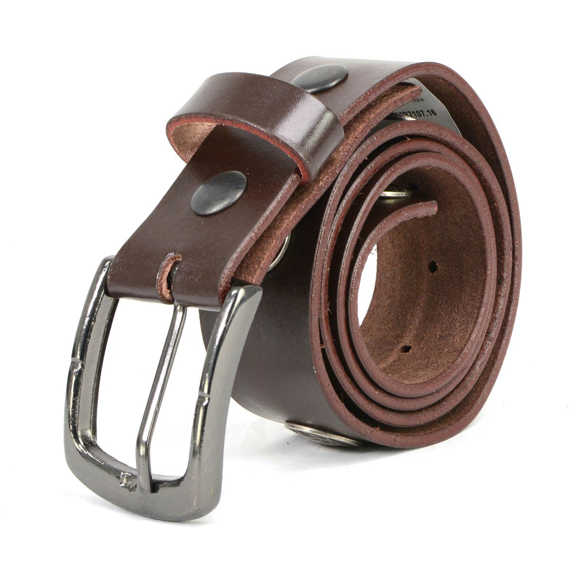 Milwaukee Leather Men's Brown Buffalo Coin Leather Belt, MP7107