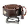 Milwaukee Leather Men's Brown Buffalo Coin Leather Belt, MP7107