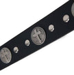 Milwaukee Leather Men's Black Cross Circle Leather Belt, MP7108
