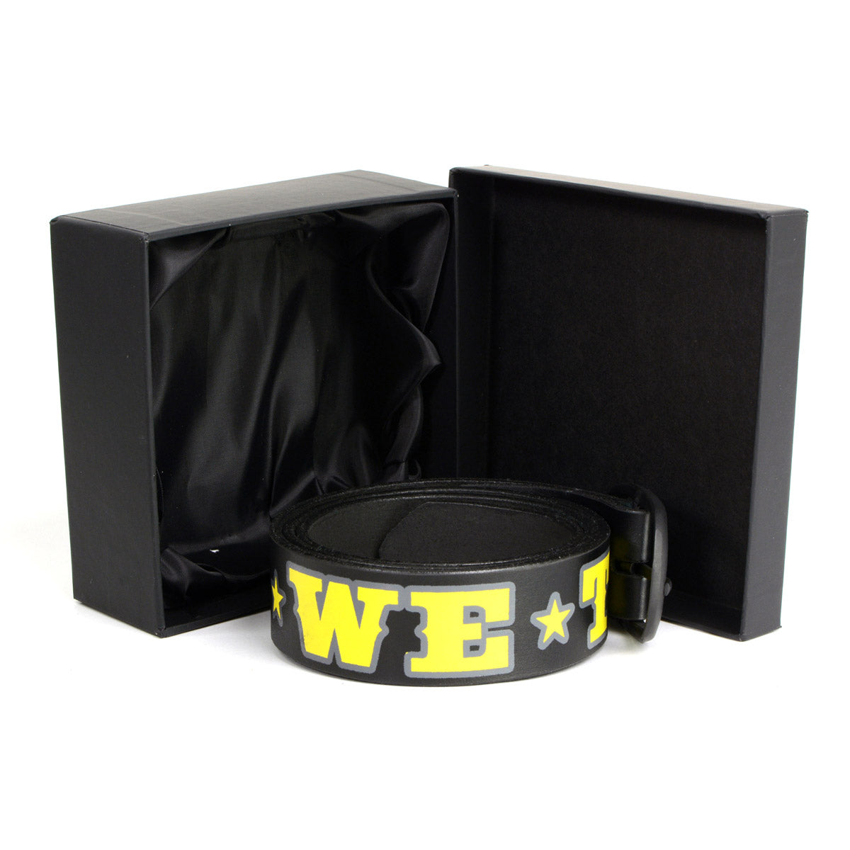 Milwaukee Leather MP7112 Men's We The People Black Leather Belt w/ Interchangeable Buckle - 1.5 inches Wide