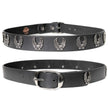 Milwaukee Leather Men's Liberty Talon Black Leather Belt with USA Eagle Emblems - 1.5 Inch Biker Belt - MP7113