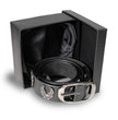 Milwaukee Leather Men's Liberty Talon Black Leather Belt with USA Eagle Emblems - 1.5 Inch Biker Belt - MP7113