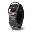 Milwaukee Leather Men's Liberty Talon Black Leather Belt with USA Eagle Emblems - 1.5 Inch Biker Belt - MP7113