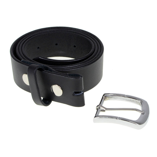 Milwaukee Leather Men's Black Classic Leather Belt, MP7114