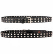 Milwaukee Leather Men's Black Grommet Cowhide Belt, MP7119