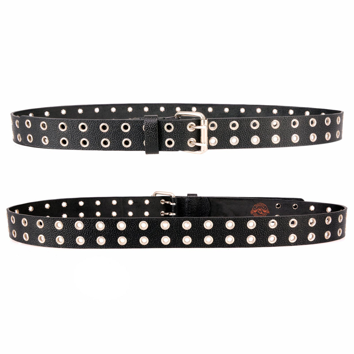 Milwaukee Leather Men's Black Grommet Cowhide Belt, MP7119