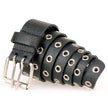 Milwaukee Leather Men's Black Grommet Cowhide Belt, MP7119