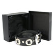 Milwaukee Leather Men's Black Chrome Concho Leather Belt, MP7120