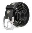 Milwaukee Leather Men's Black Chrome Concho Leather Belt, MP7120