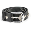 Milwaukee Leather Men's Black Chrome Concho Leather Belt, MP7120
