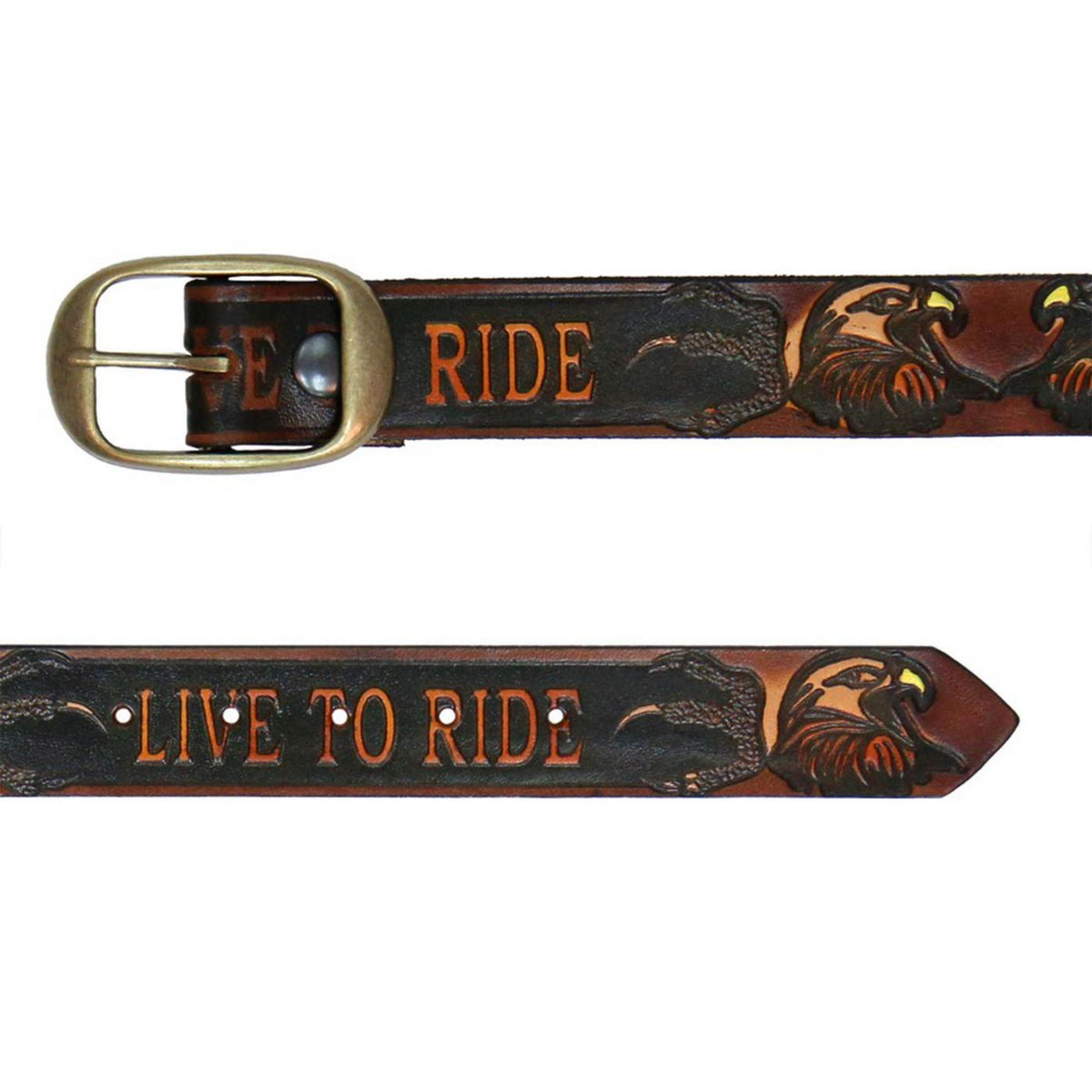 Milwaukee Leather Men's Live to Ride Eagle Genuine Leather Belt, MP7125