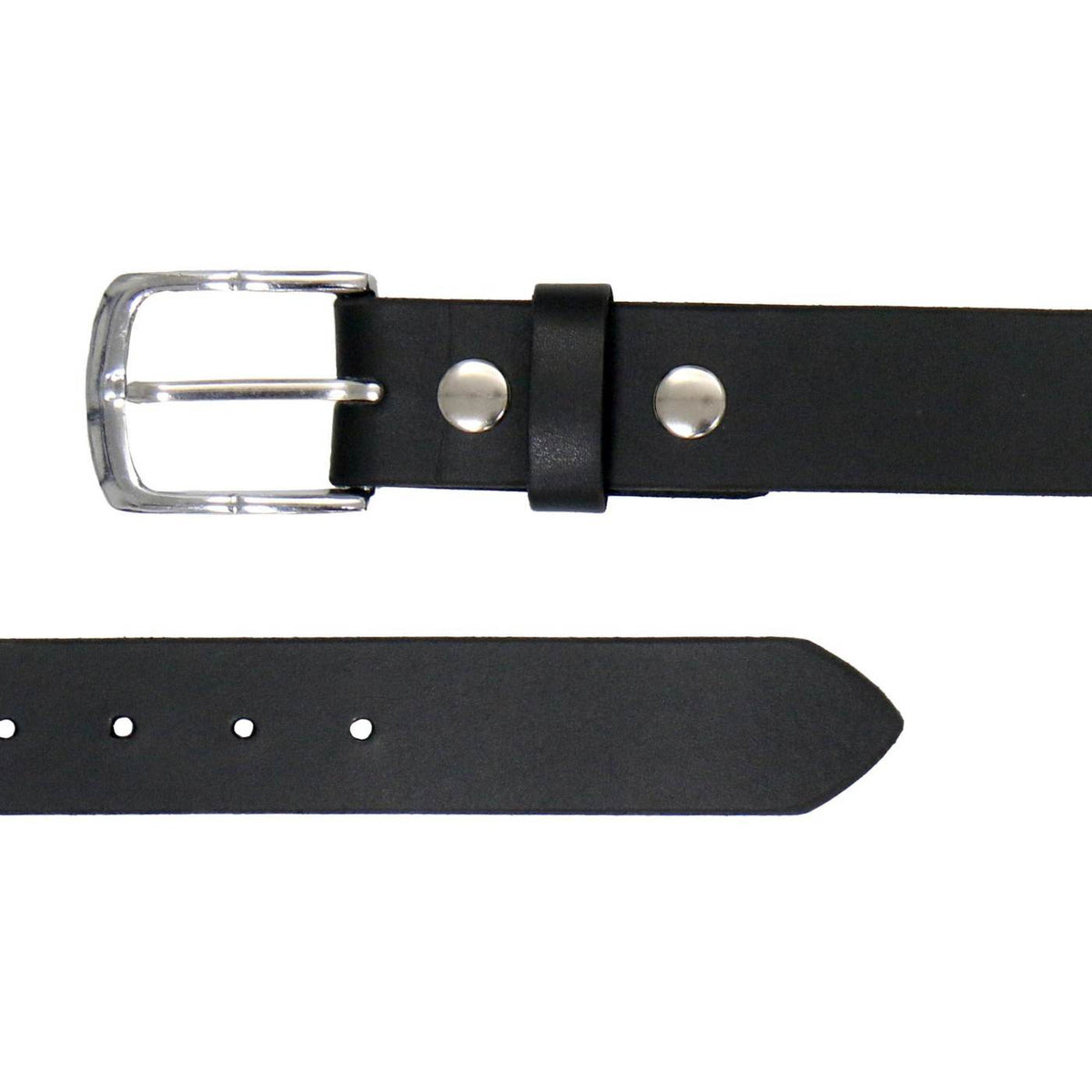 Milwaukee Leather Men's Black Diamond Accent Genuine Leather Belt w/ Interchangeable Buckle - MP7132