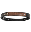 Milwaukee Leather Men's Black Diamond Accent Genuine Leather Belt w/ Interchangeable Buckle - MP7132