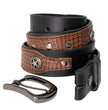 Milwaukee Leather Men's Star Emblem Genuine Leather Belt, MP7134