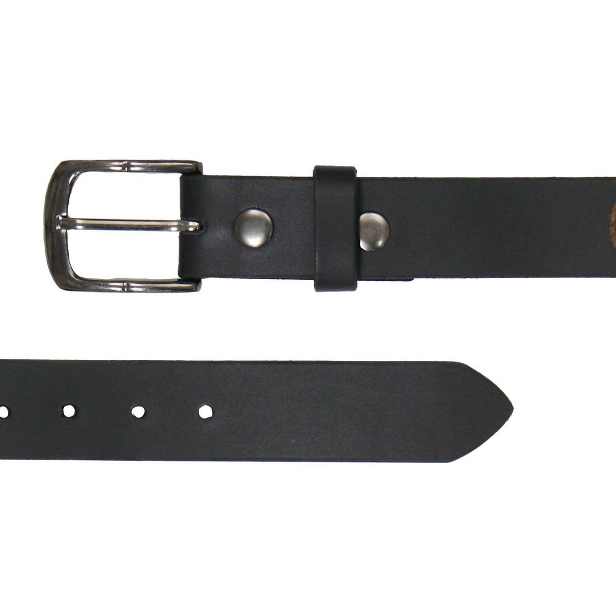 Milwaukee Leather Men's Black Star Emblem Genuine Leather Belt w/ Interchangeable Buckle - MP7134