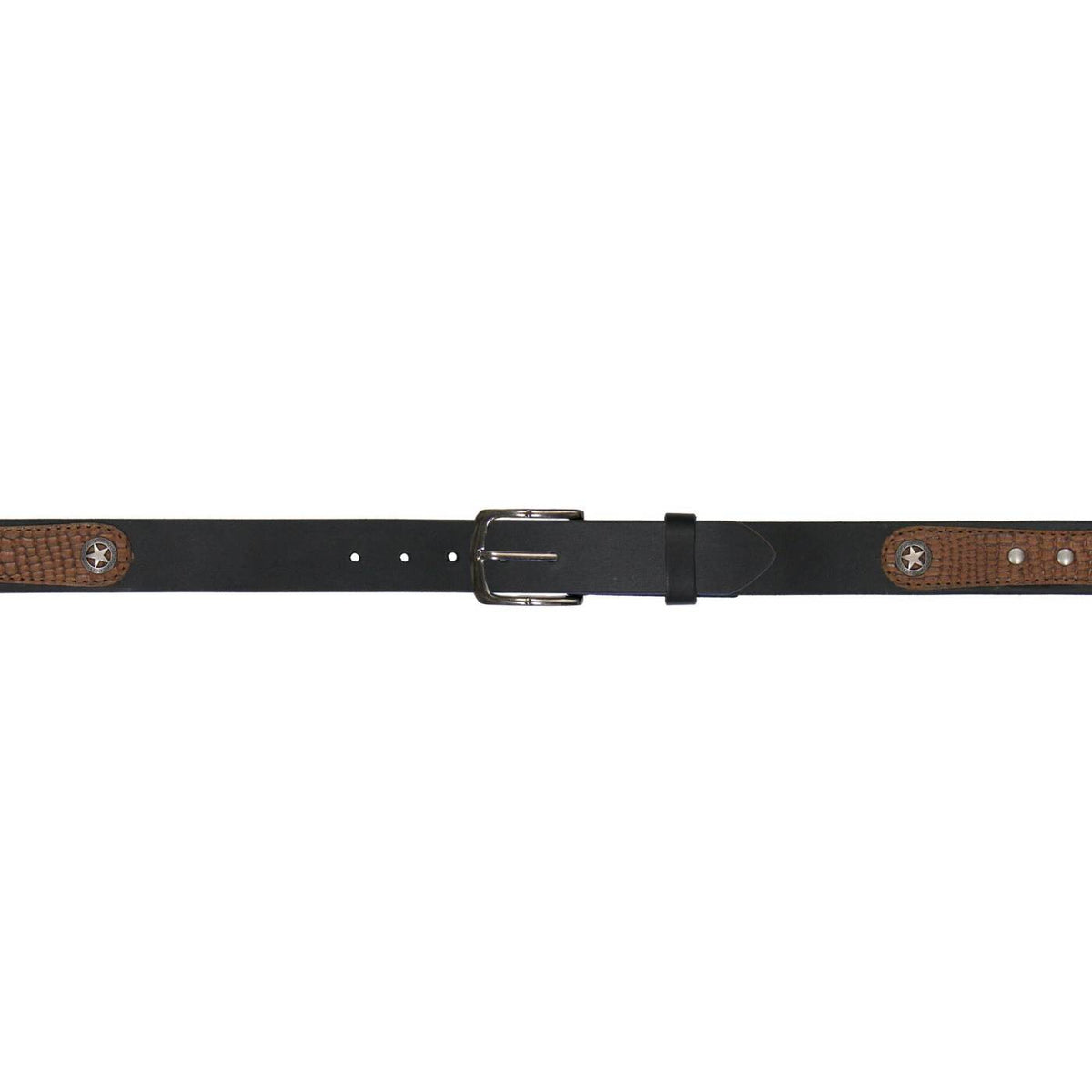 Milwaukee Leather Men's Star Emblem Genuine Leather Belt, MP7134