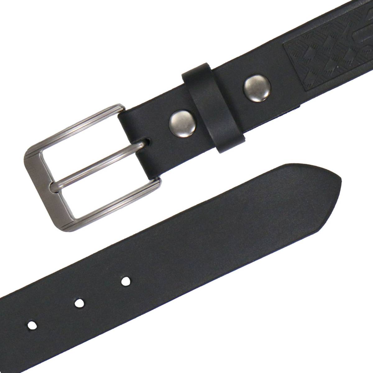Milwaukee Leather Men's Black Frontier Star Leather Belt, MP7135