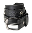 Milwaukee Leather Men's Black Frontier Star Leather Belt, MP7135