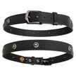 Milwaukee Leather Men's Black Frontier Star Leather Belt, MP7135