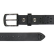 Milwaukee Leather Men's Slot Accent Black Genuine Leather Belt, MP7136