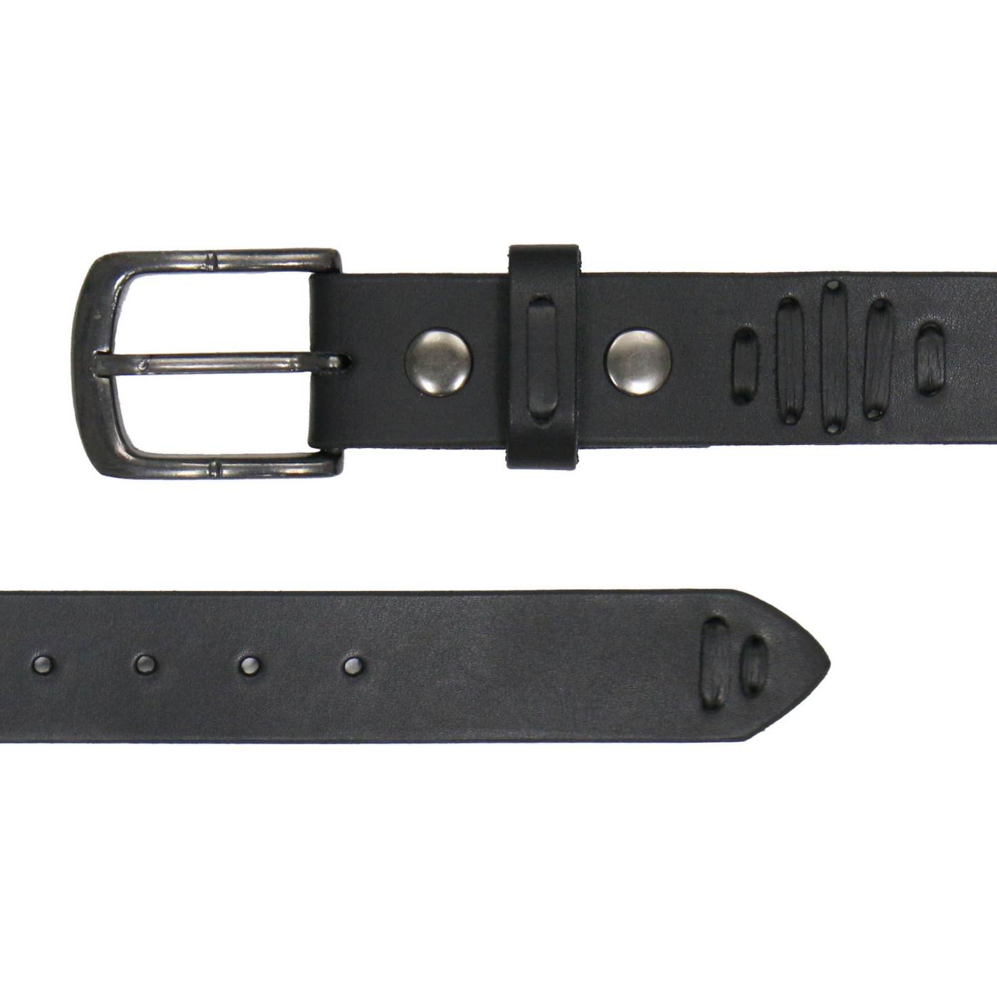 Milwaukee Leather Men's Slot Accent Black Genuine Leather Belt, MP7136