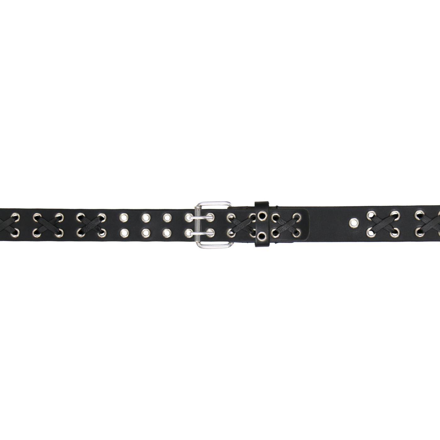 Milwaukee Leather Men's Double Prong Grommet Genuine Leather Belt, MP7137