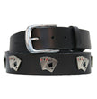 Milwaukee Leather Men's Playing Card Emblem Genuine Leather Belt, MP7139