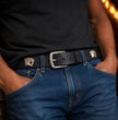 Milwaukee Leather Men's Playing Card Emblem Genuine Leather Belt, MP7139