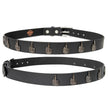 Milwaukee Leather Men's Black The Finger Genuine Leather Belt w/ Interchangeable Buckle - MP7142