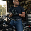 Milwaukee Leather Men's Motorcycle Emblem Genuine Leather Belt, MP7143
