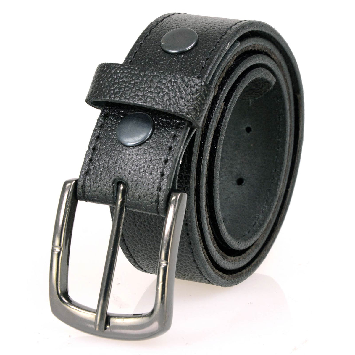 Milwaukee Leather Men's Black Money Leather Belt, MP7150