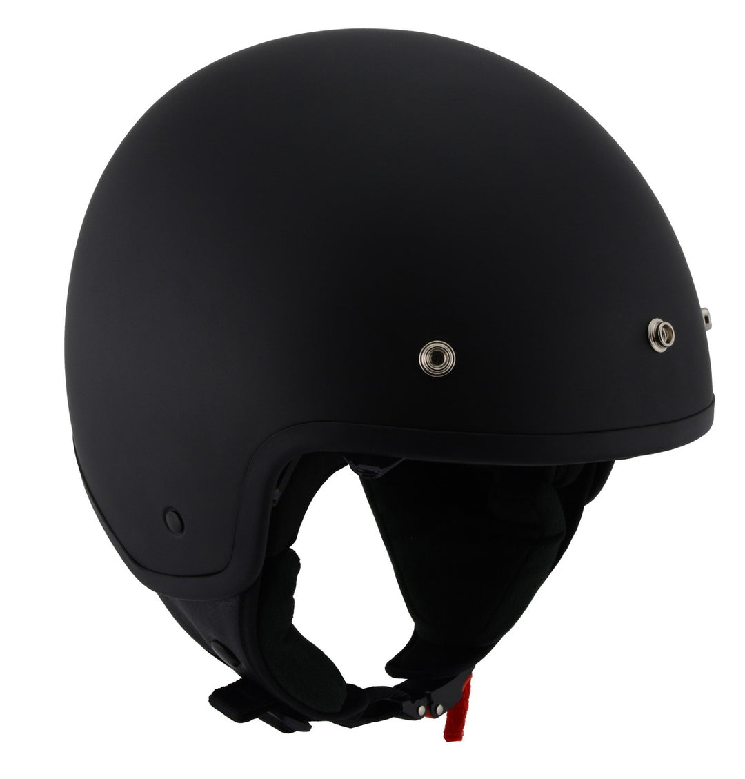 Milwaukee Performance Helmets MPH9700DOT Accelerator 3 /4 Open Face Matte Black Helmet