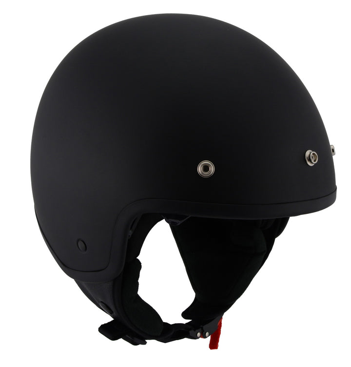 Milwaukee Performance Helmets MPH9700DOT Accelerator 3 /4 Open Face Matte Black Helmet