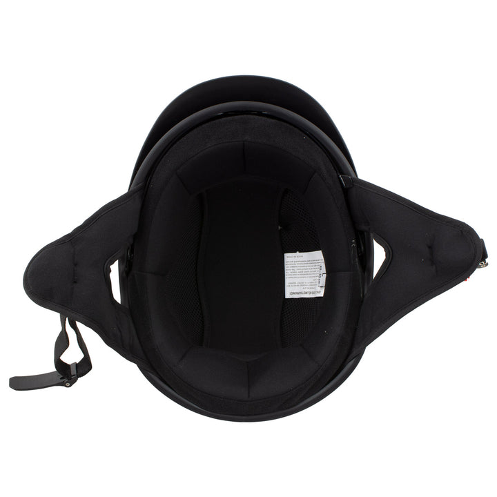 Milwaukee Helmets MPH9718DOT Momentum Matte Black Half Face Motorcycle DOT Bikers Helmet w/ Drop Down Visor